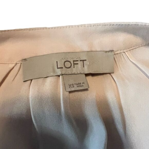 3 for $30! Loft light pink sheer long sleeve blouse. - Picture 4 of 11
